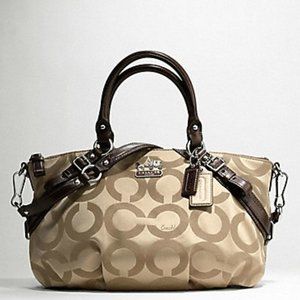 COACH Madison Op Art Sateen Satchel Authentic